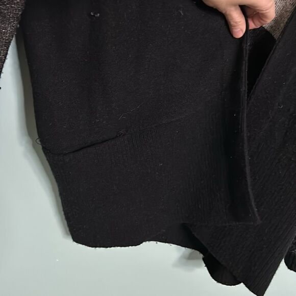 Vince Variegated Wool/Cashmere Striped Wrap Cardigan - Picture 3 of 9